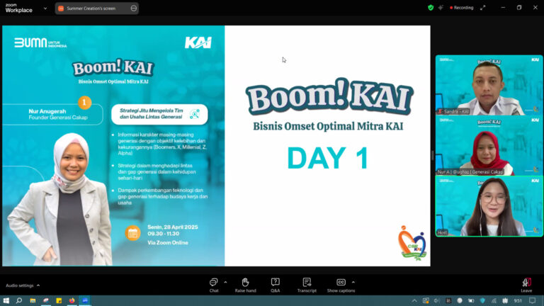 BOOM! KAI dan MiKA Next Class, Langkah Nyata KAI Majukan UMKM Indonesia
